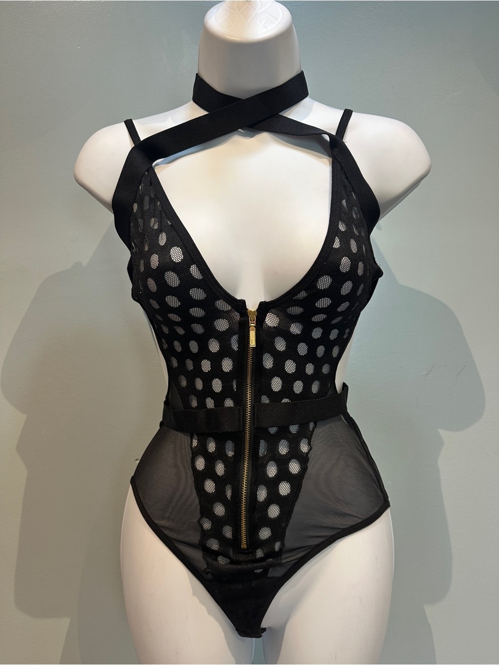 Mapale Black Lingerie Bodysuit M/L NWOT